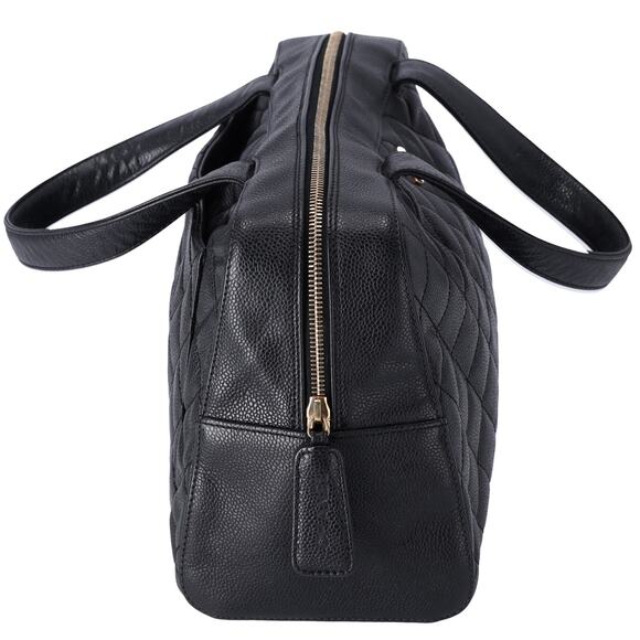 CHANEL Vintage Caviar CC Bowling Bag Black - Picture 4 of 8